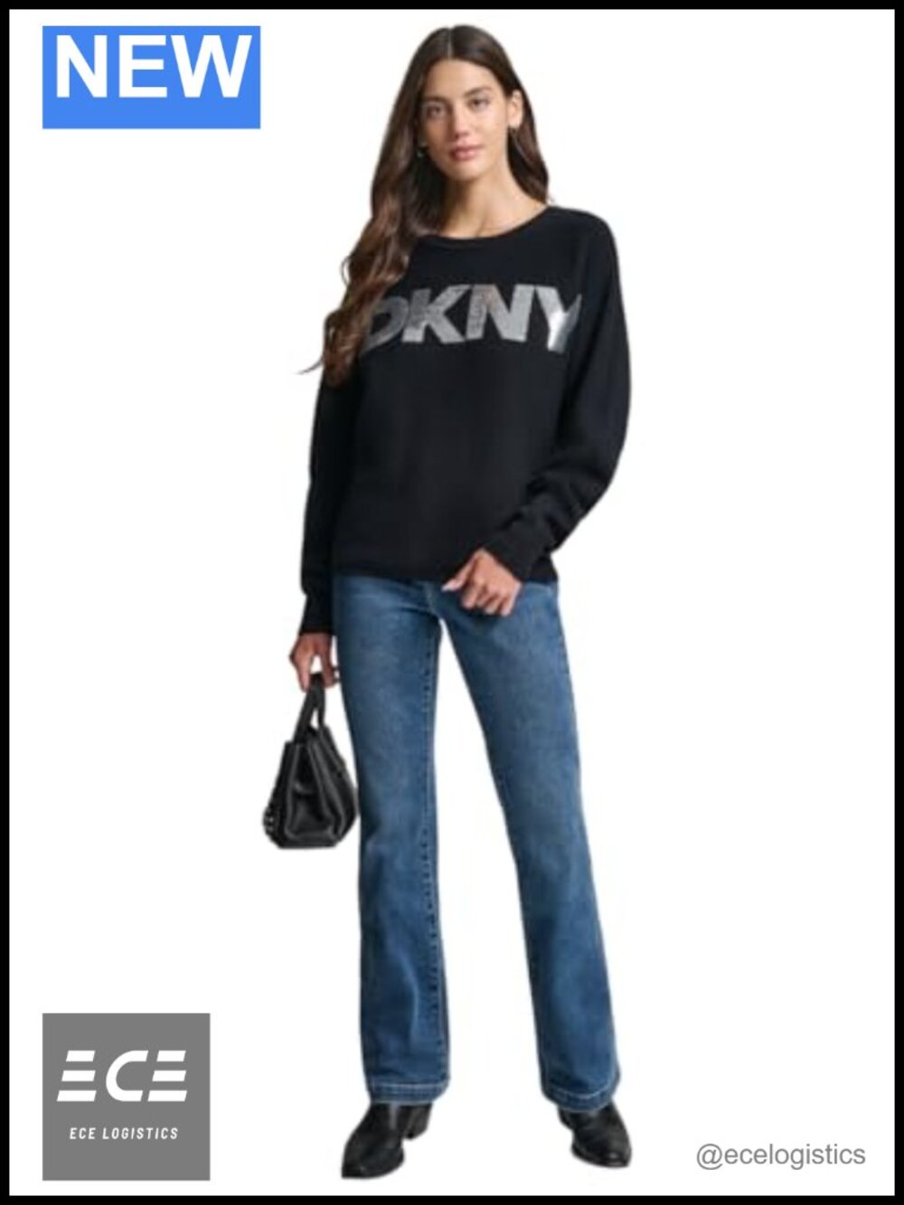 Long Sleeve Crew Neck Logo Sweater Pullover Fall Workwear